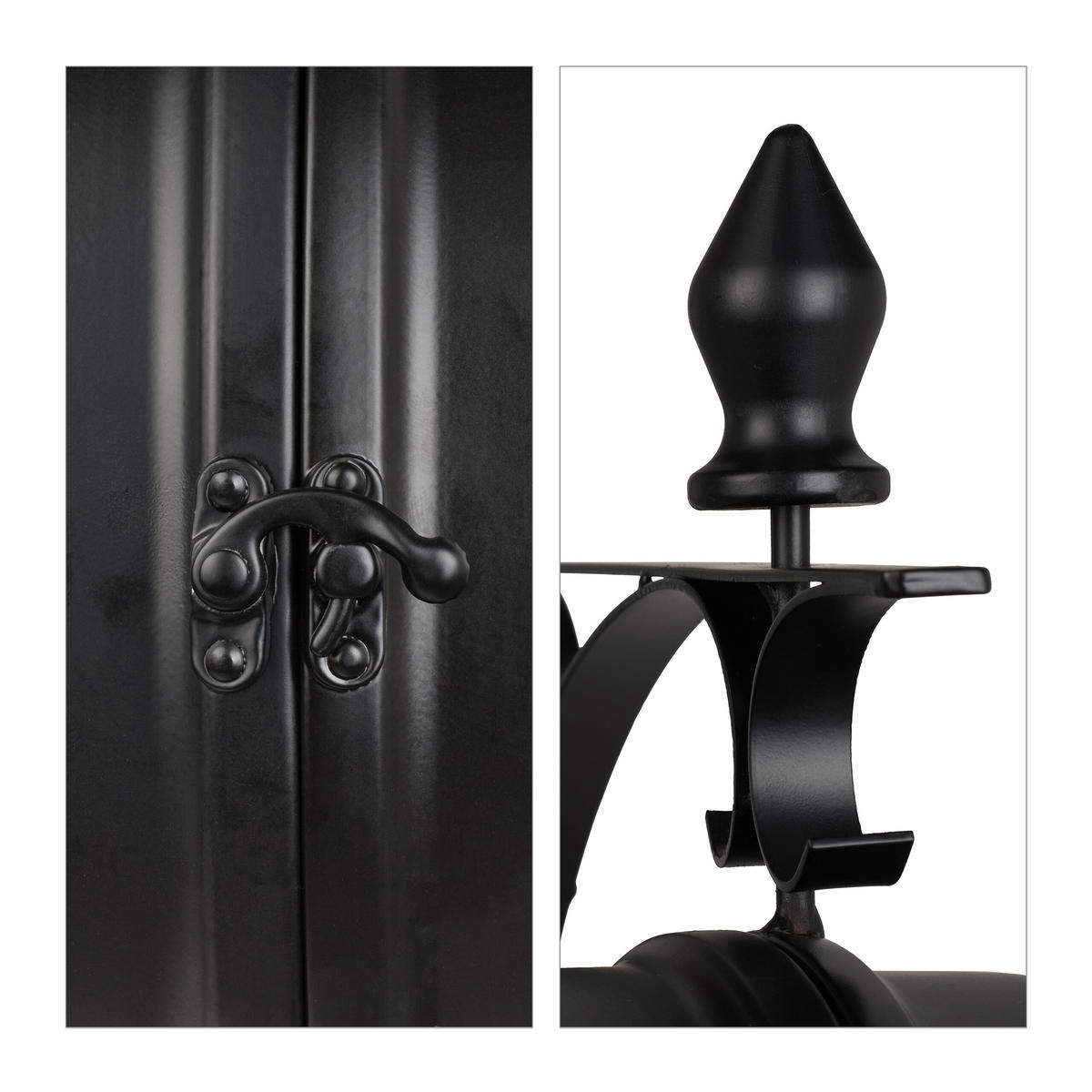 BAHNHOFSUHR - Multicolor, Glas/Metall (34/33/10cm) - Relaxdays