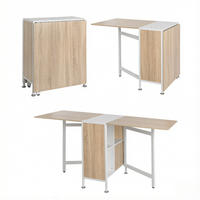 KLAPPTISCH 30-170/60/75 cm mit Ablagefach DE-39941 Eiche+Weiß - Eichefarben, Holzwerkstoff (62/169/75cm) - ComfortXL