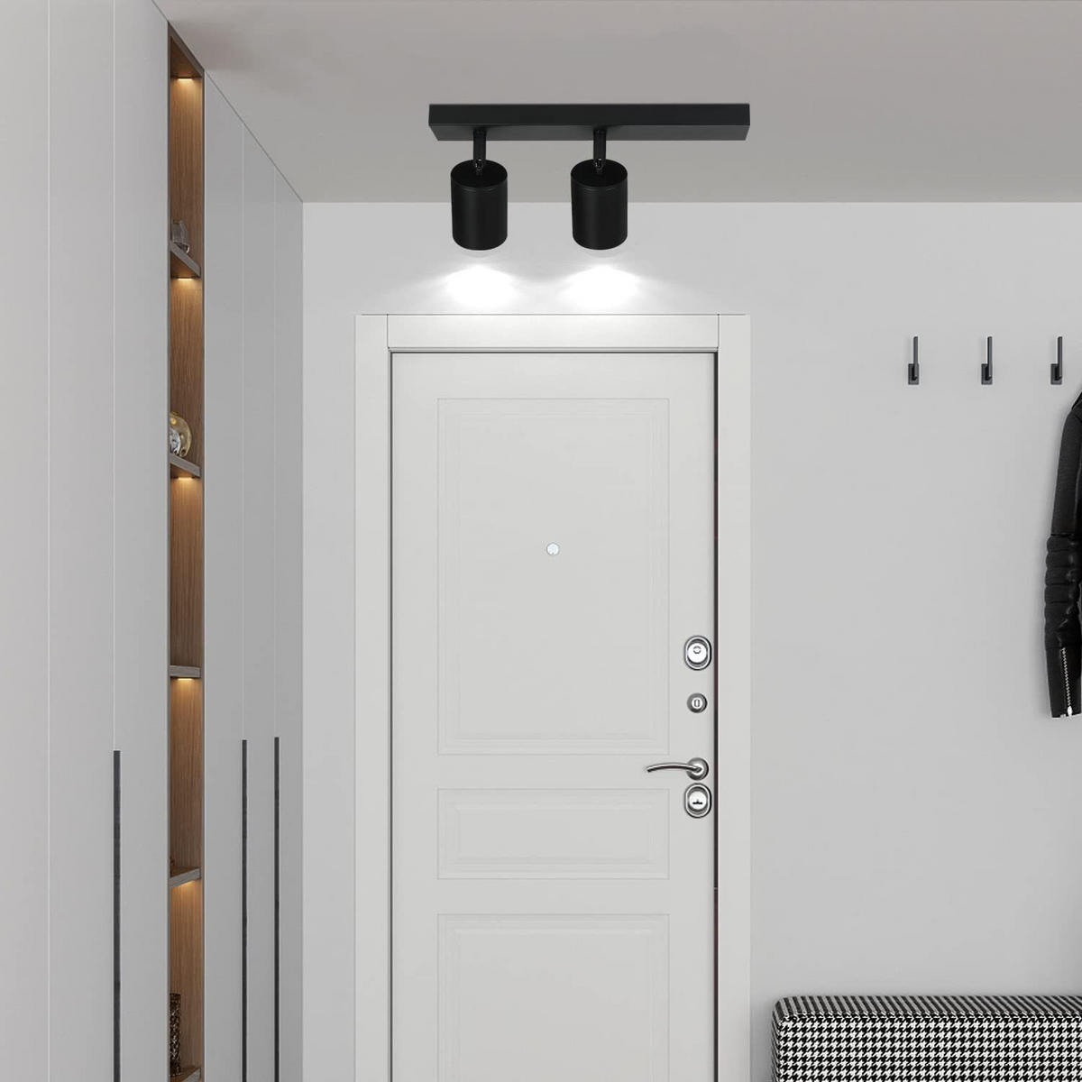 DECKENSTRAHLER Glanzelle 5/14.4/30 cm - Schwarz, Metall (30/5/14.4cm) - ZMH