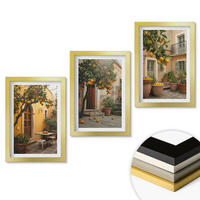 WANDBILDER 3er Set - 20x30 cm Goldrahmen - Garten-Zitrus-Sonne - Goldfarben, Kunststoff (20/30cm) - ArtPrintCave