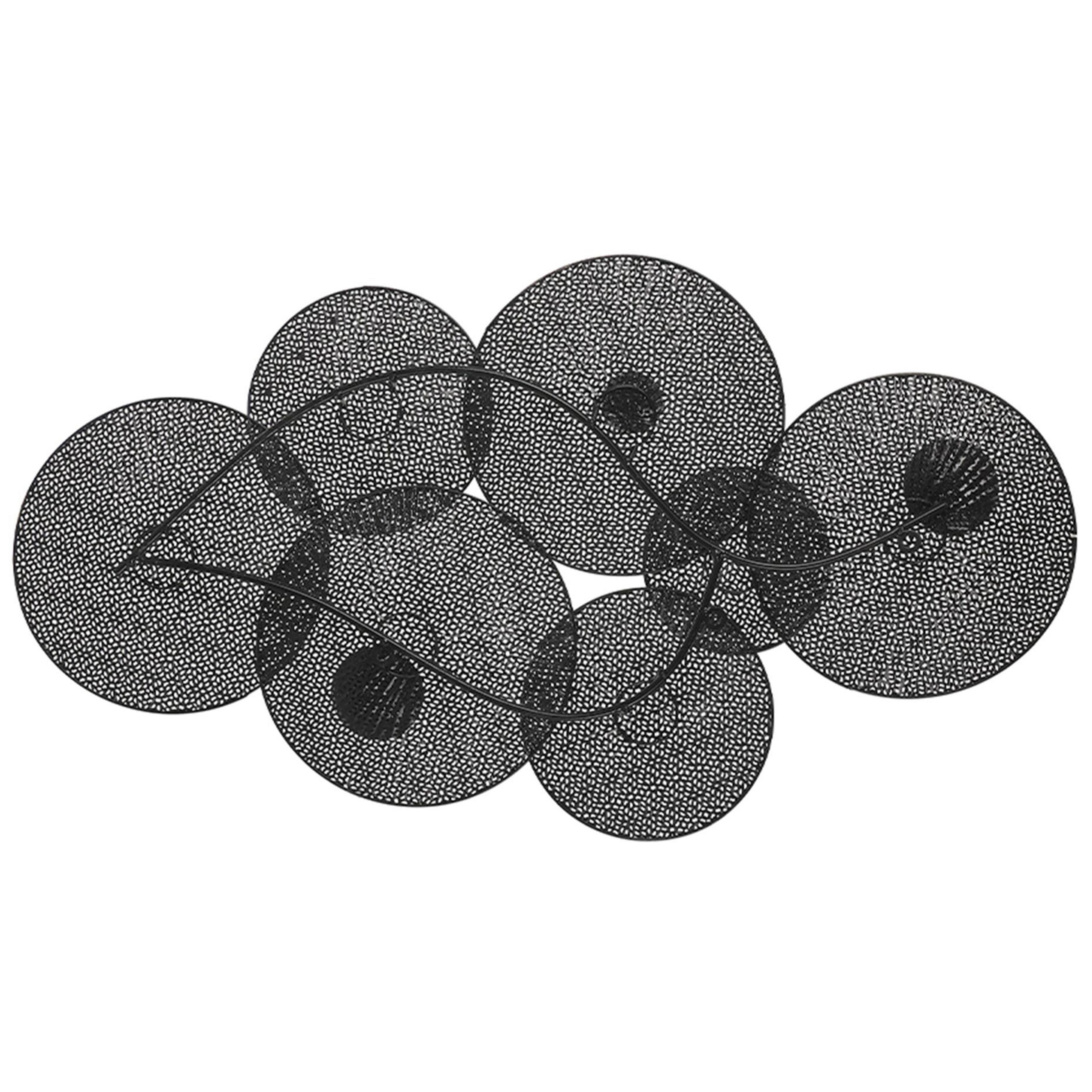 WANDDEKORATION Metall grün/schwarz/grau Polonium - Multicolor, Metall (91/49/4cm) - Beliani