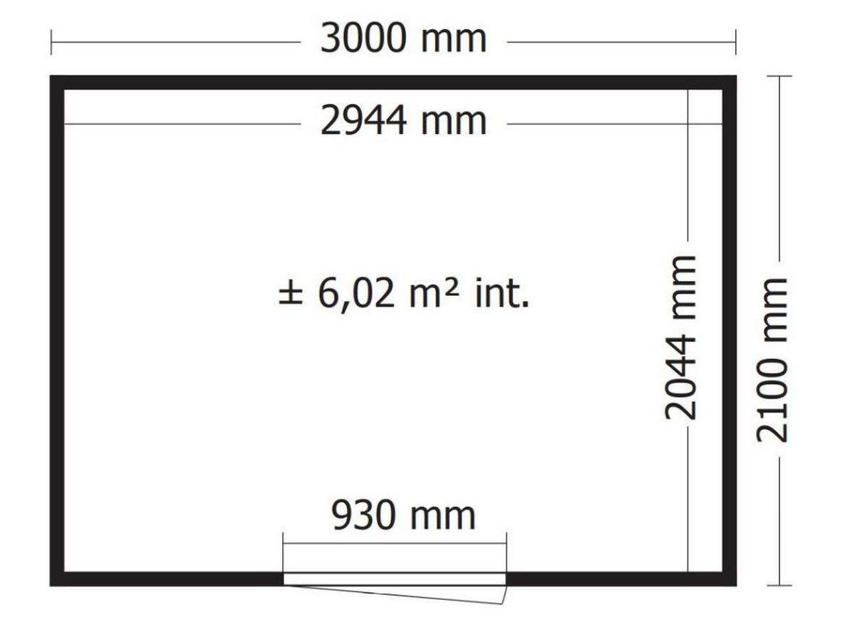GERÄTEHAUS Holz Qube - Braun, Holz (300/216/210cm) - Alpholz