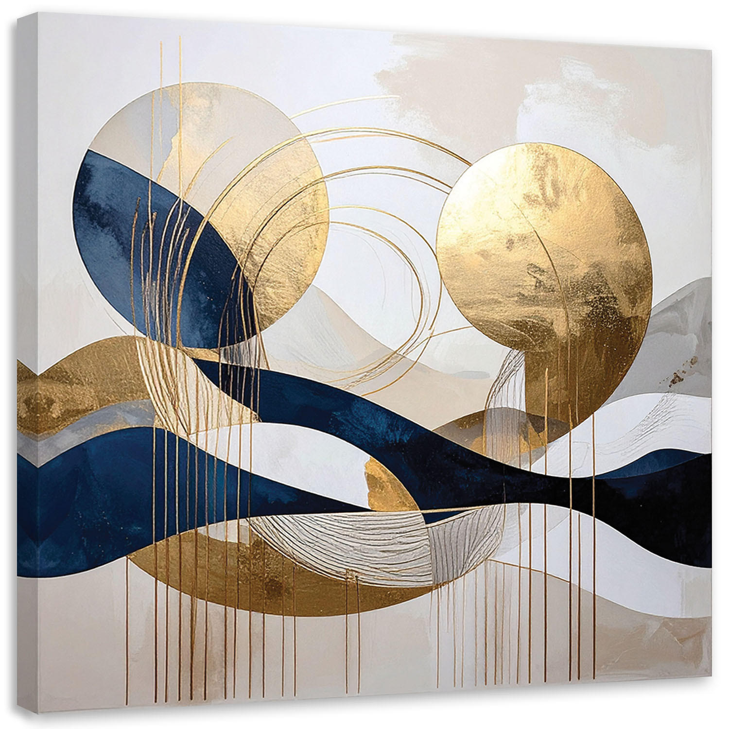 Feeby Wandbild, Gold 30x30 cm