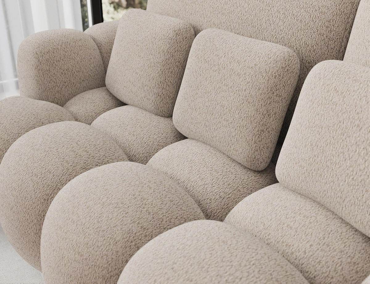 SOFA Elvento - Beige (Royal 18) - Beige, Holzwerkstoff (256/105/119cm) - Möblo