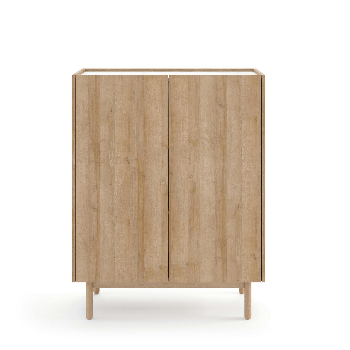 SIDEBOARD REVELSTOKE KOM3-2D Holzbeine Eiche - Eichefarben, Holz/Holzwerkstoff (97/122/37cm) - Komodee