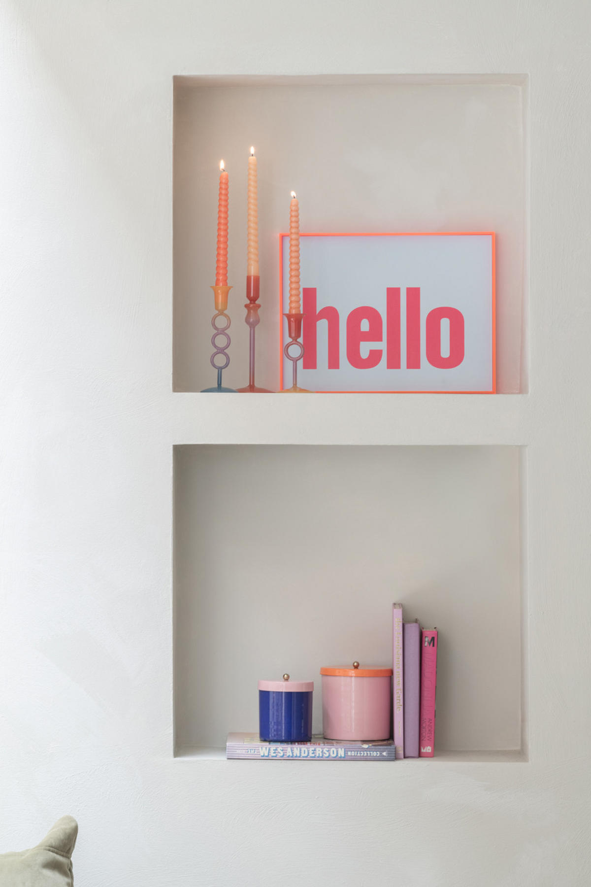 KERZENHALTER Duo Colores Orange 9.3/9.3/23 cm - Orange, Glas (9.3/23/9.3cm) - Present Time