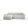 ECKSOFA mit Schlaffunktion Thekla, Creme - Creme, Textil (286/100cm) - Fedve