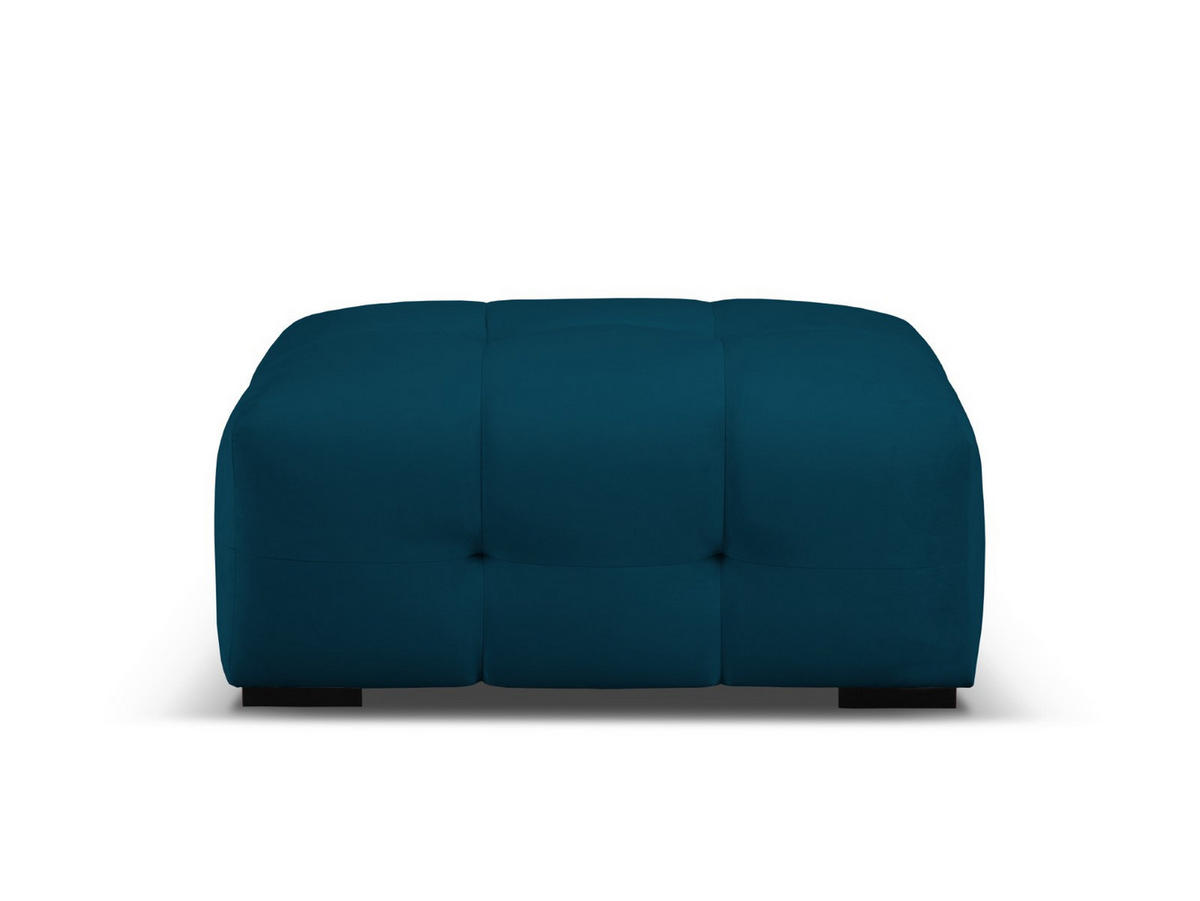 POUF Kendal aus Samt marineblau - Blau, Textil (104/45/72cm) - Micadoni