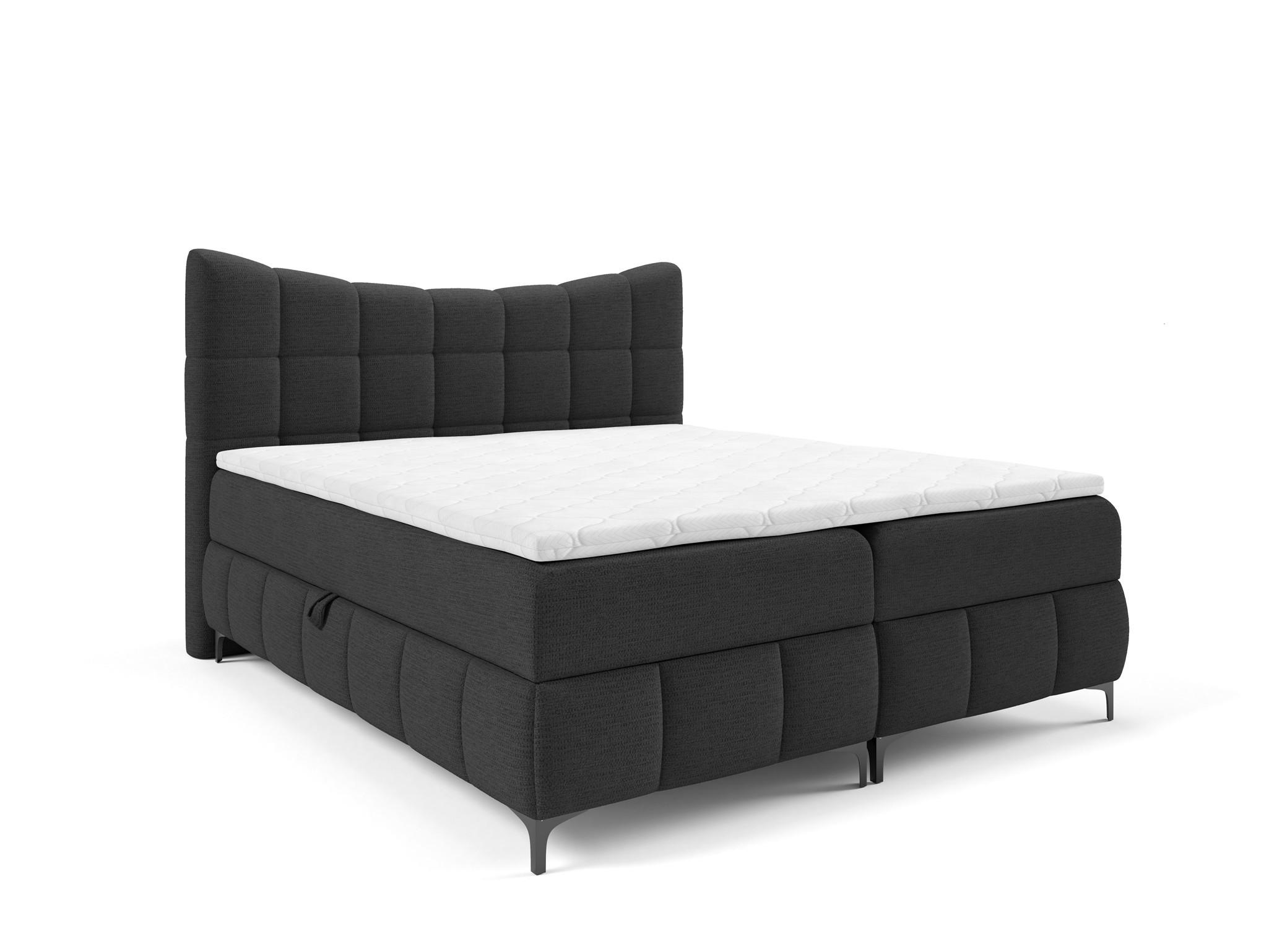 BOXBETT Charles Premi.. In Aragon - Schwarz, Holzwerkstoff/Textil (180/200cm) - Fun Möbel
