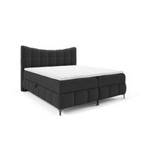BOXBETT Charles Premi.. In Aragon - Schwarz, Holzwerkstoff/Textil (180/200cm) - Fun Möbel