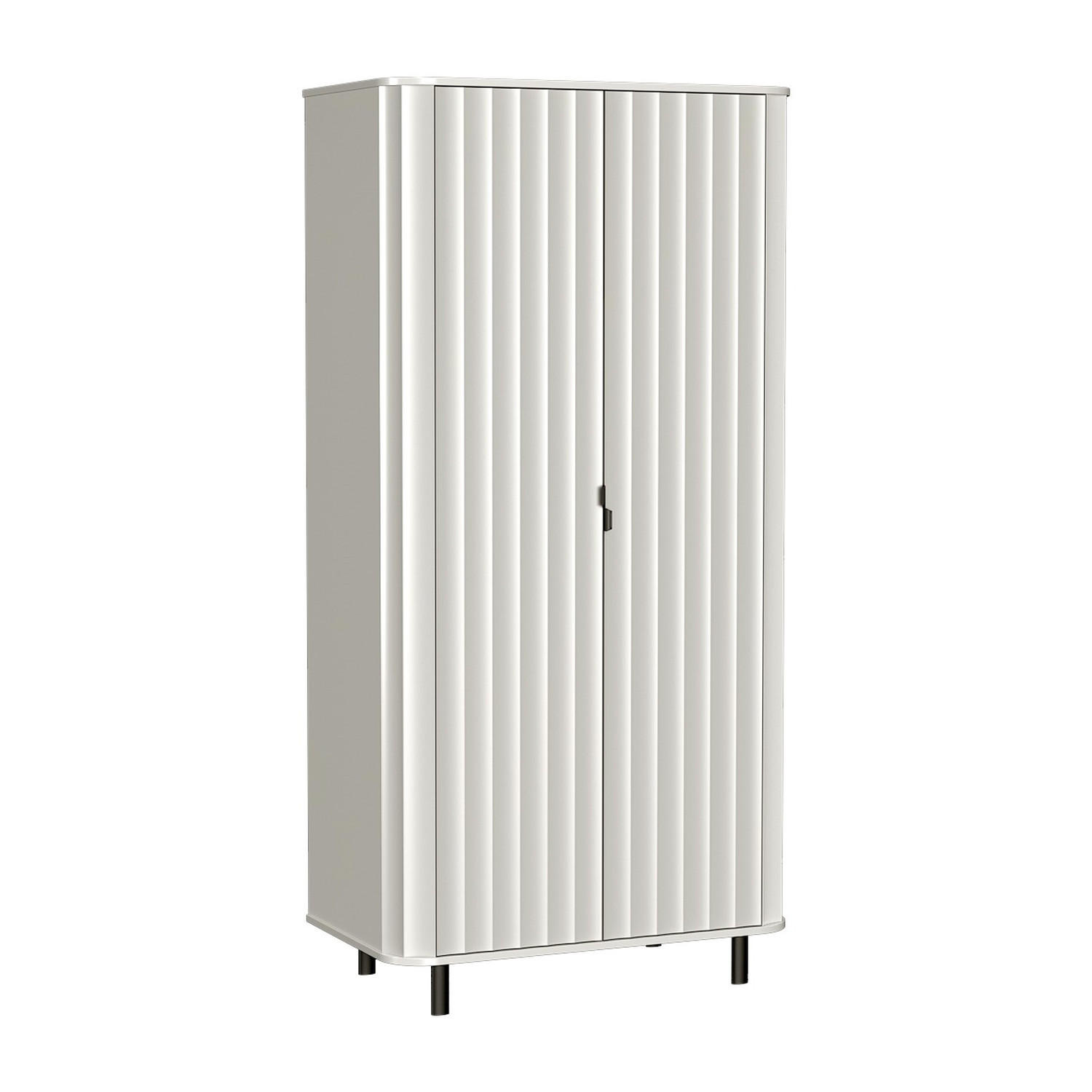 KLEIDERSCHRANK Novado NO-8 98 x 200 x 54,5 cm Alpinweiß - Weiß, Holzwerkstoff/Metall (98/200/54.5cm) - Koseto