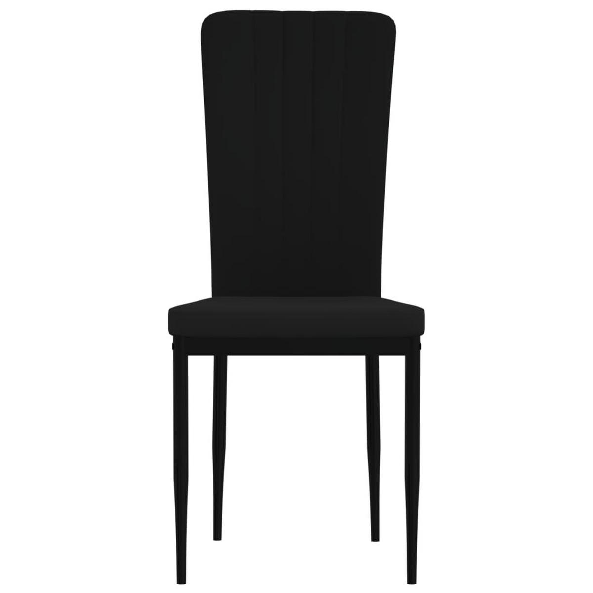 ESSZIMMERSTÜHLE 4 Stk. Schwarz Samt 42*58*85.5cm - Schwarz, Metall (42/85.5/58cm) - ZMH