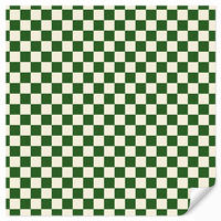 KINDERTAPETE - Schachbrett - Muster - Grün - 200x200 cm - Grün, Papier (200/200cm) - OnlyWow