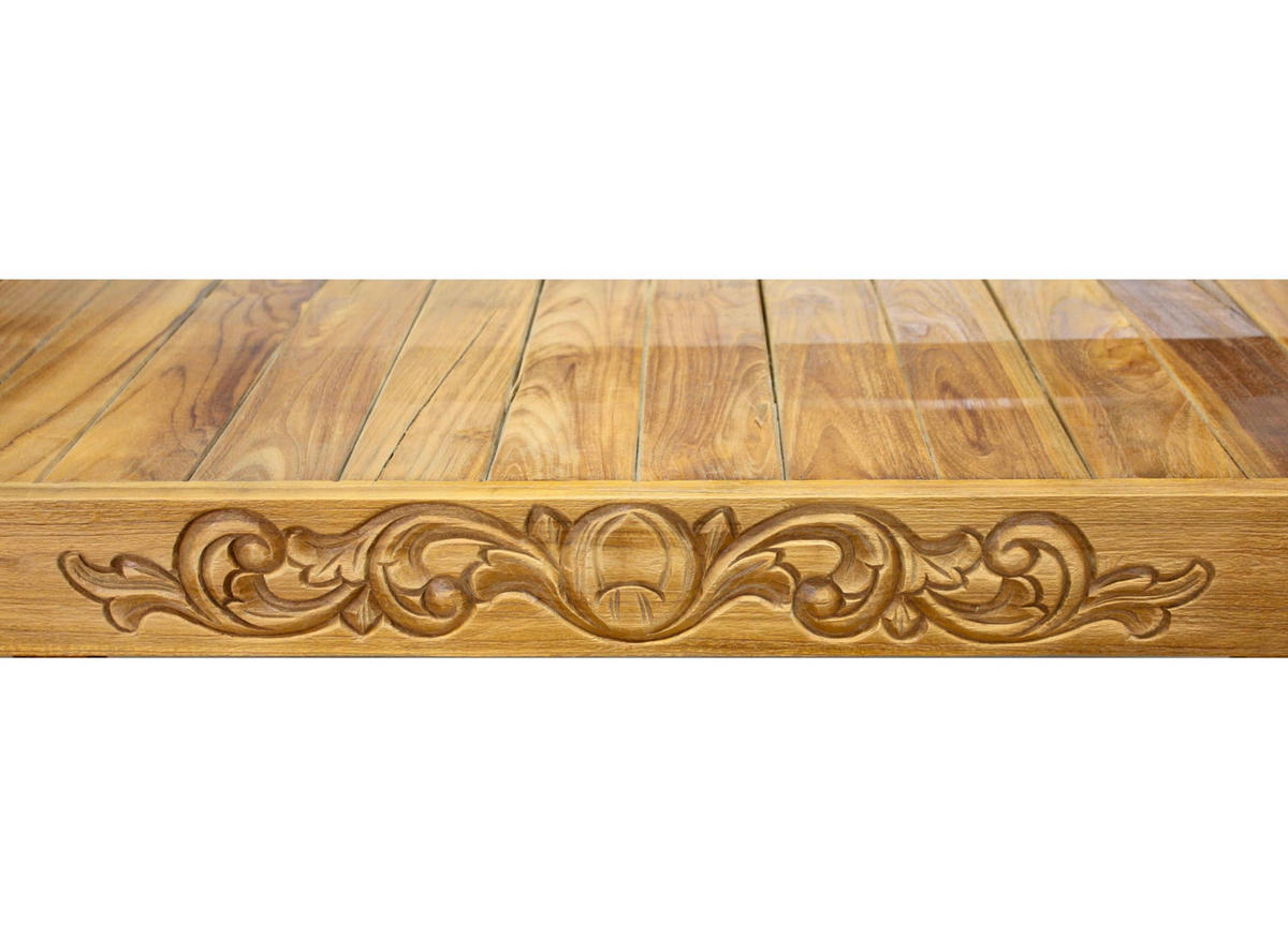 GARTENBANK Maren 2-Sitzer Terrassenbank - Hellbraun, Holz (135/96.5/64cm) - DELUKE