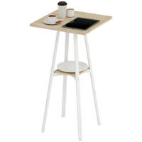BARTISCH 55/55/95 cm mit Ablagefach DE-39953 Natur+Weiß - Eichefarben, Holzwerkstoff (55/55/95cm) - ComfortXL