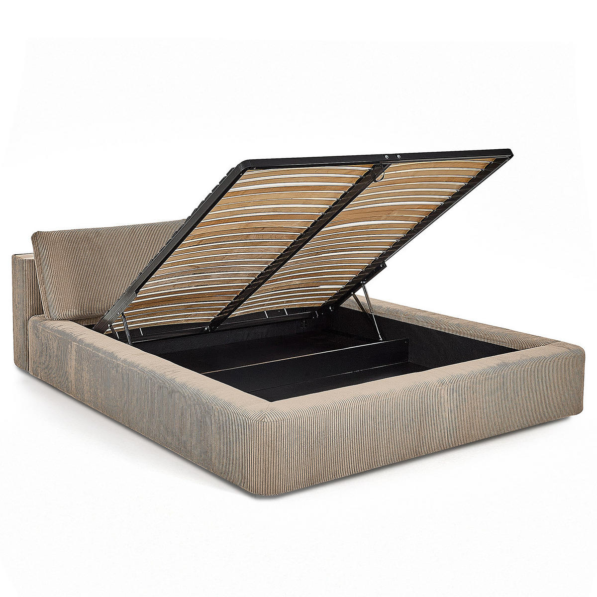 POLSTERBETT - Taupe, Textil (140/200cm) - home24