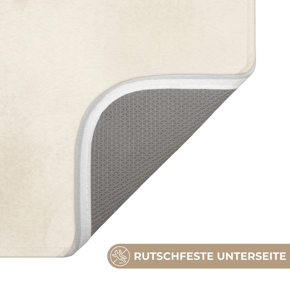 KOUPELNOVÁ PŘEDLOŽKA Japandi - Bambus - béžová 80x50 cm - ecru, textil/plast (80/50cm) - OnlyWow