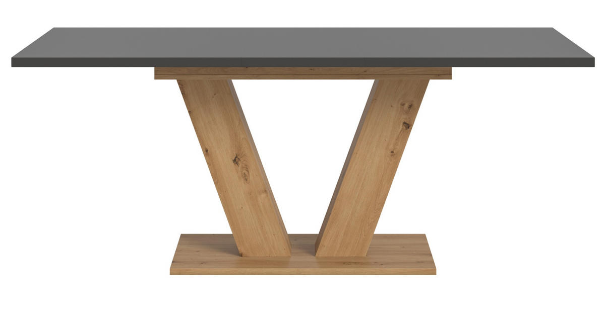 ESSTISCH grau, Eiche Artisan, Küchentisch ausziehbar 150 - 190 cm - Eiche Artisan/Grau, Holzwerkstoff/Metall (150/90/76cm) - Inn.Furn