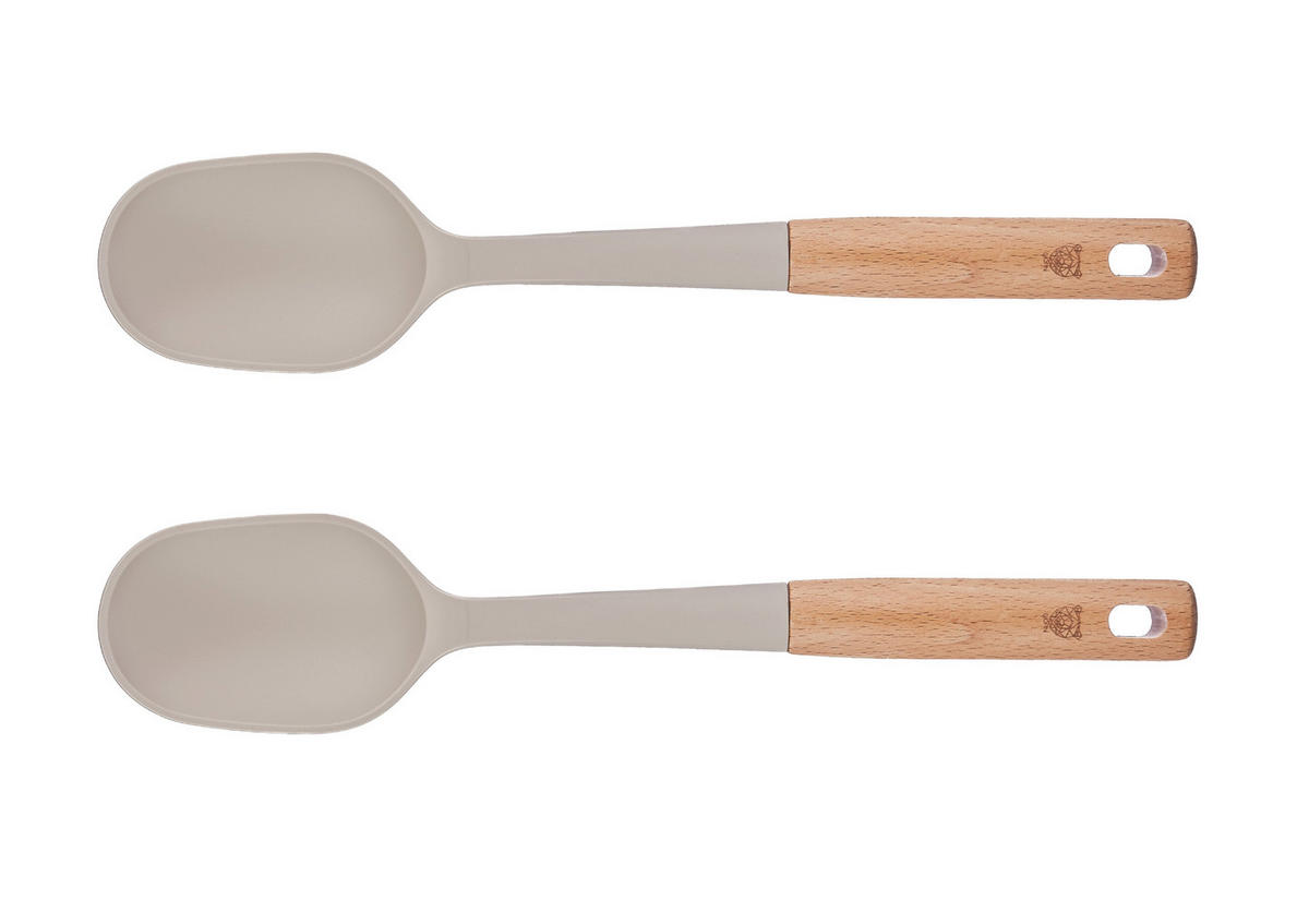 SALATBESTECK en Holz et Silikon GUNNAR - Beige, Holz (33.3cm) - Björn