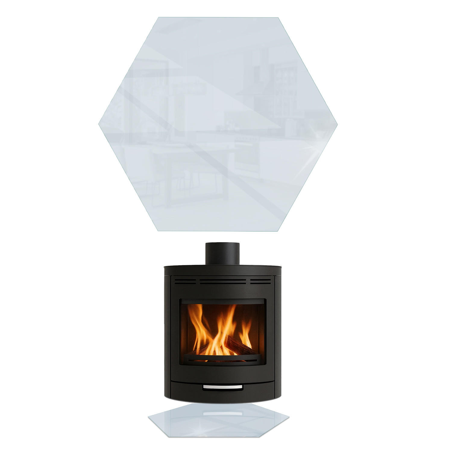 BODENSCHUTZPLATTE H40 cm Transparent - Transparent, Glas (40/40cm) - Wallfluent