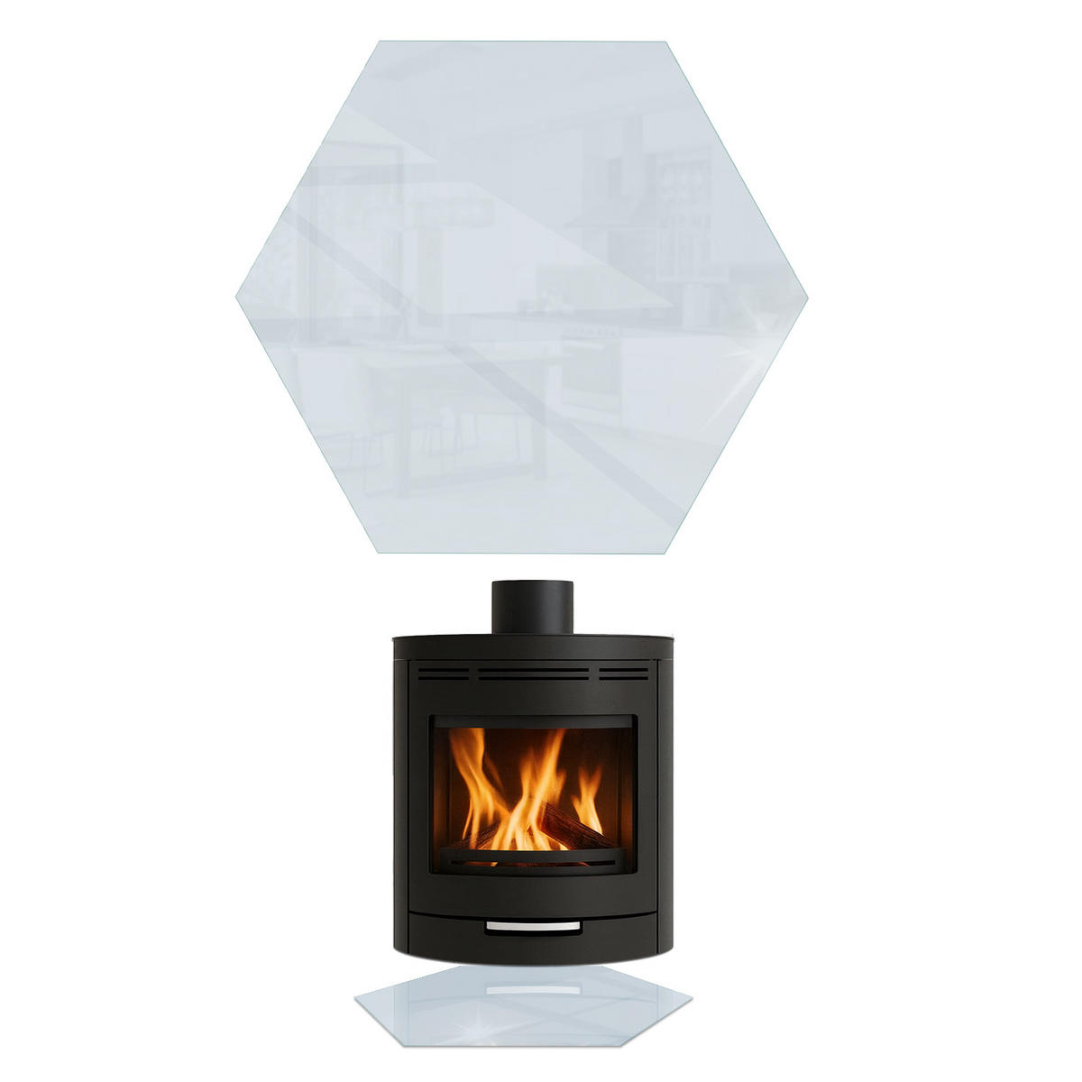 BODENSCHUTZPLATTE H40 cm Transparent - Transparent, Glas (40/40cm) - Wallfluent