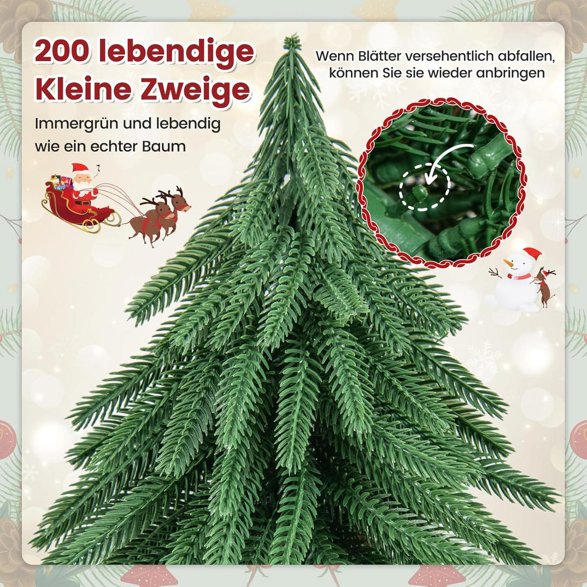 WEIHNACHTSBAUM Grün - Grün, Kunststoff (40cm) - COSTWAY