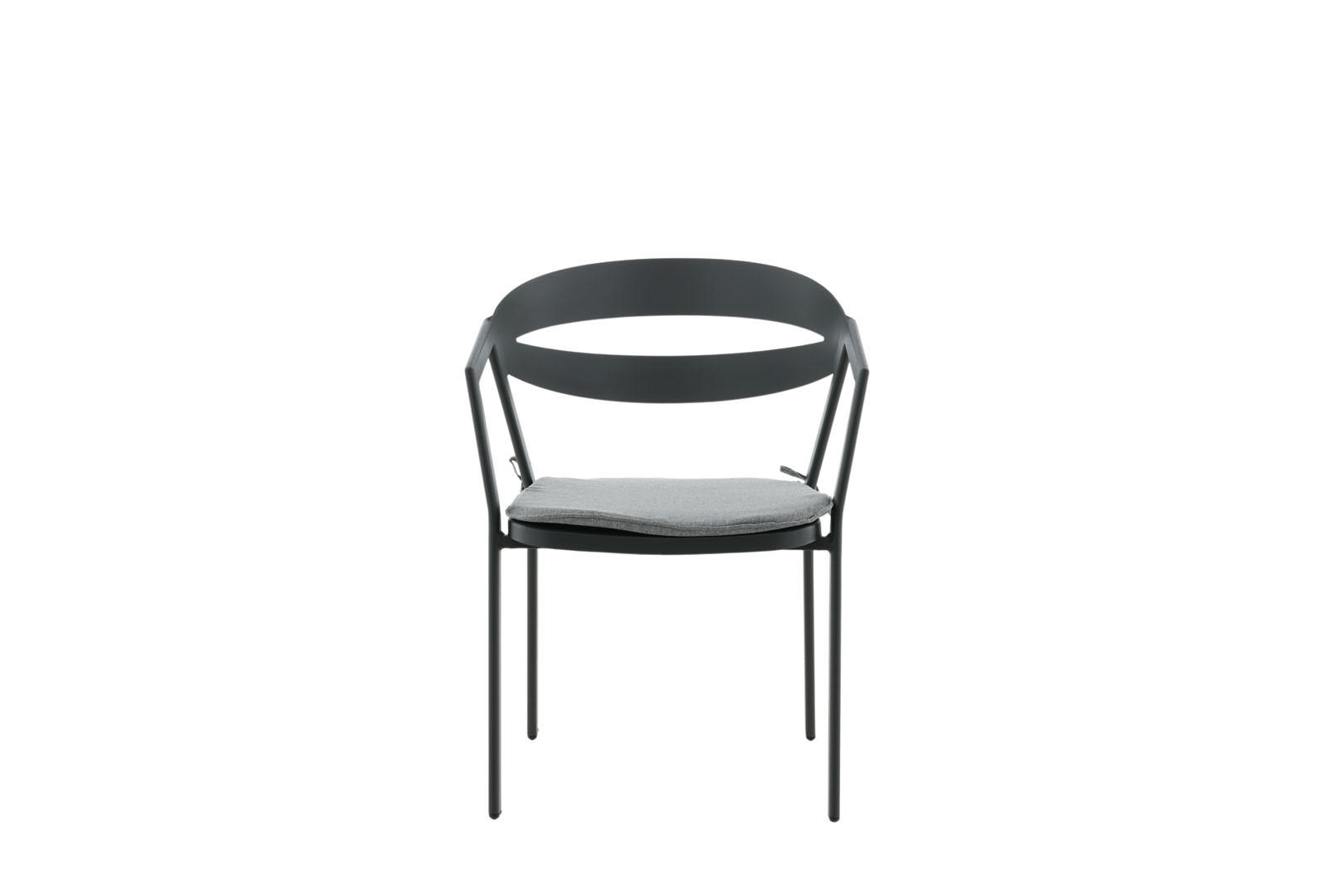 GARTENSTUHL Schwarz - Schwarz, Holzwerkstoff (59/76/62cm) - ebuy24