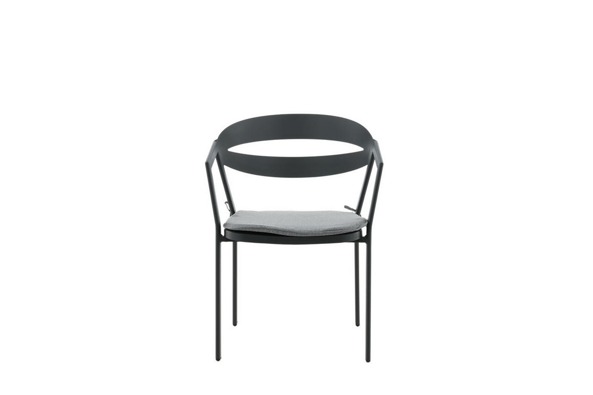 GARTENSTUHL Schwarz - Schwarz, Holzwerkstoff (59/76/62cm) - ebuy24