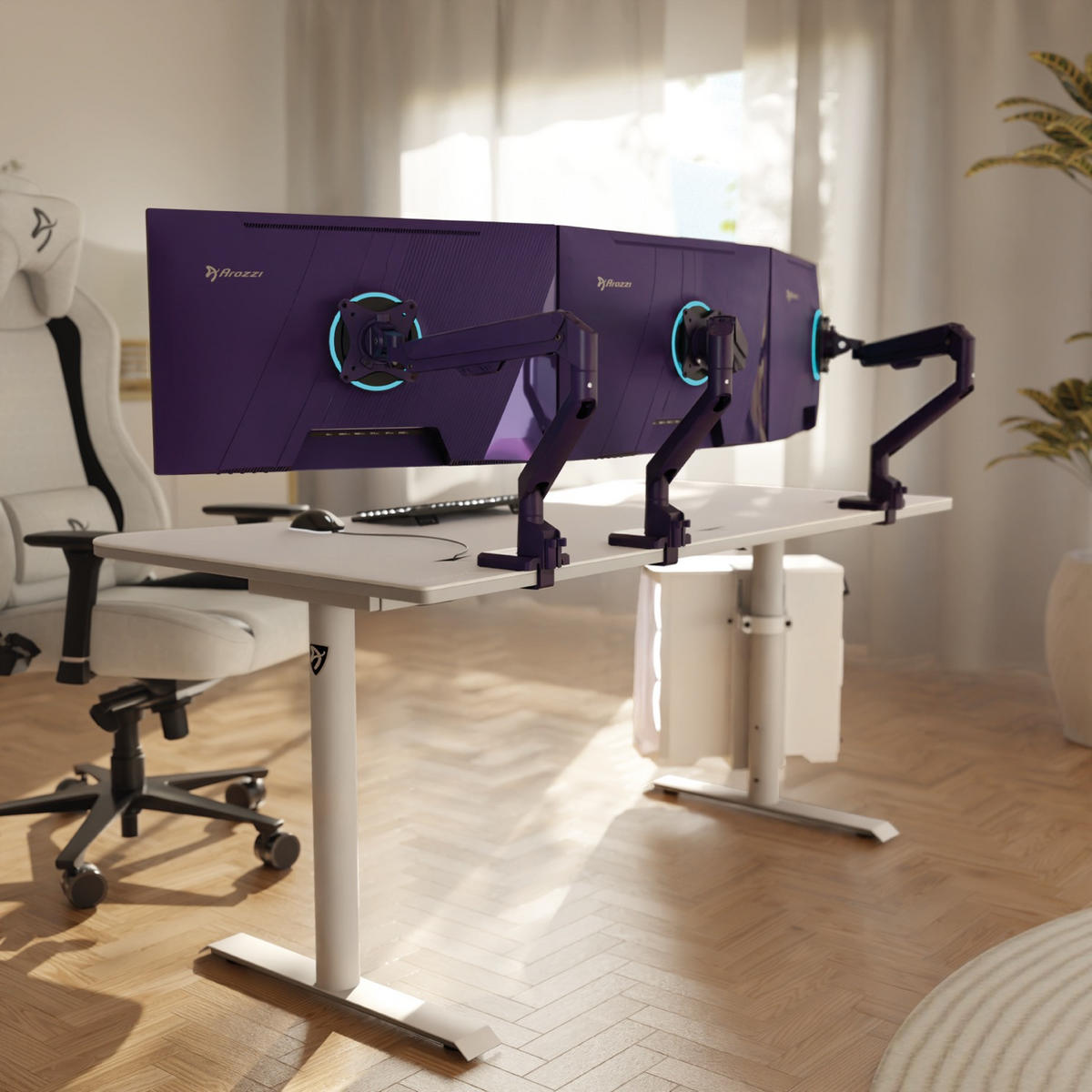 MONITORARM Alzare Neo Single Lila - Lila, Metall (51/10/50cm) - Arozzi