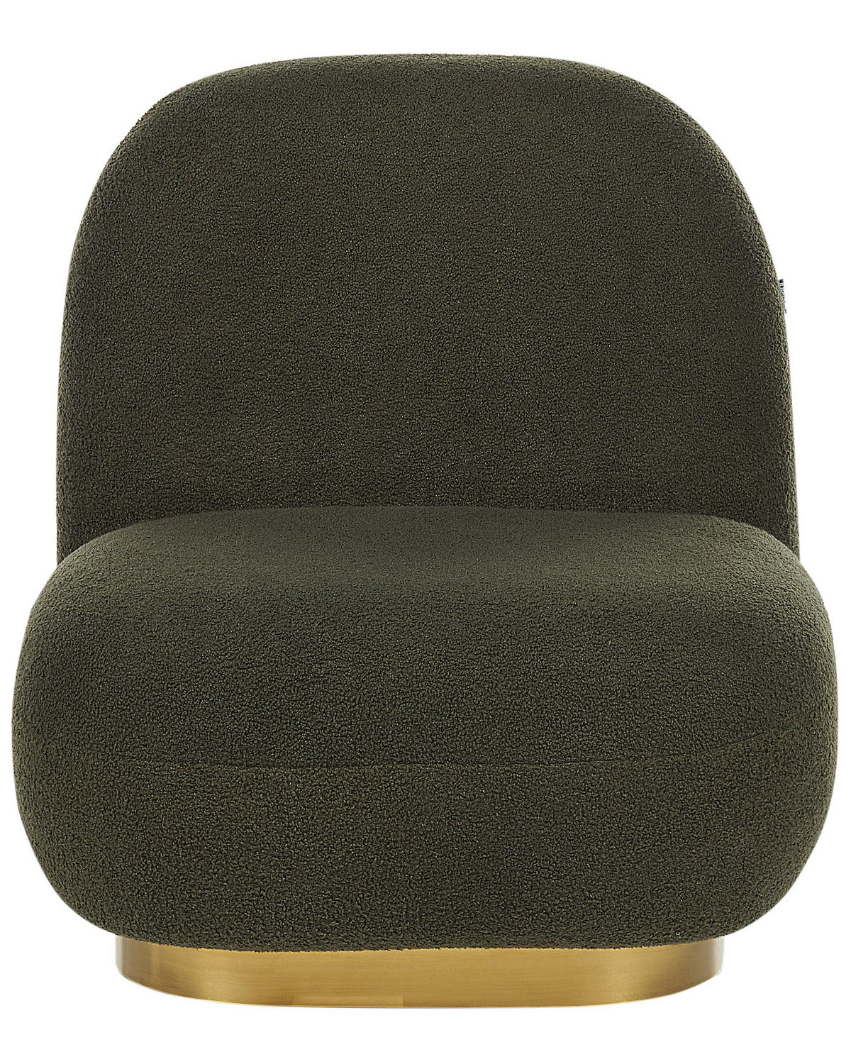 SESSEL Bouclé dunkelgrün/gold Lovlisa - Goldfarben/Grün, Textil (62/76/70cm) - Beliani