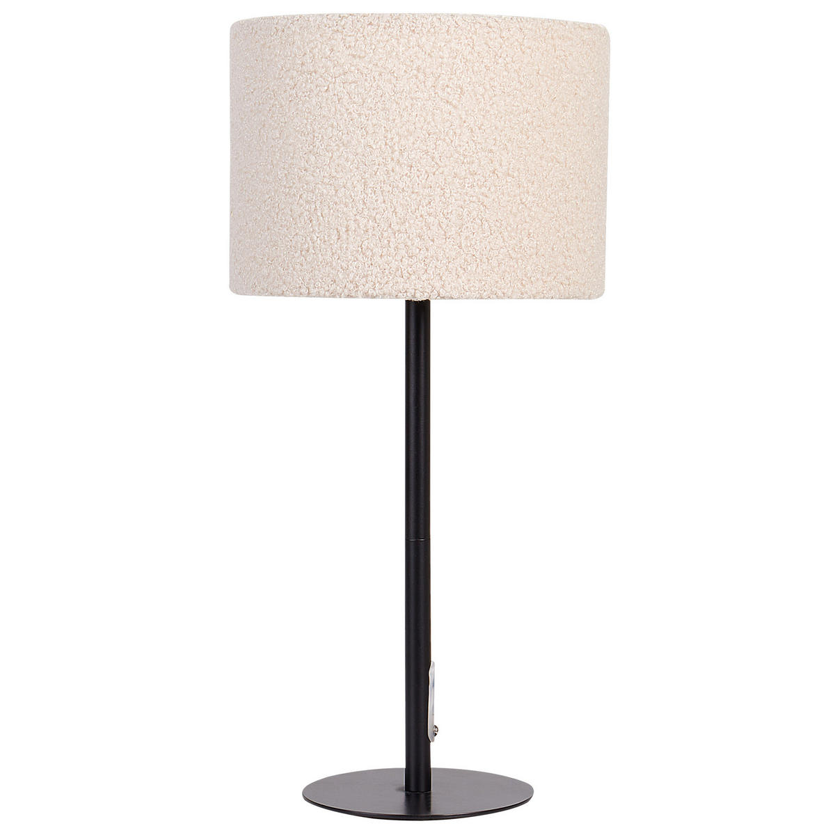 TISCHLEUCHTE Beige/Schwarz Vinazco - Beige/Schwarz, Textil (20/20/40cm) - Beliani