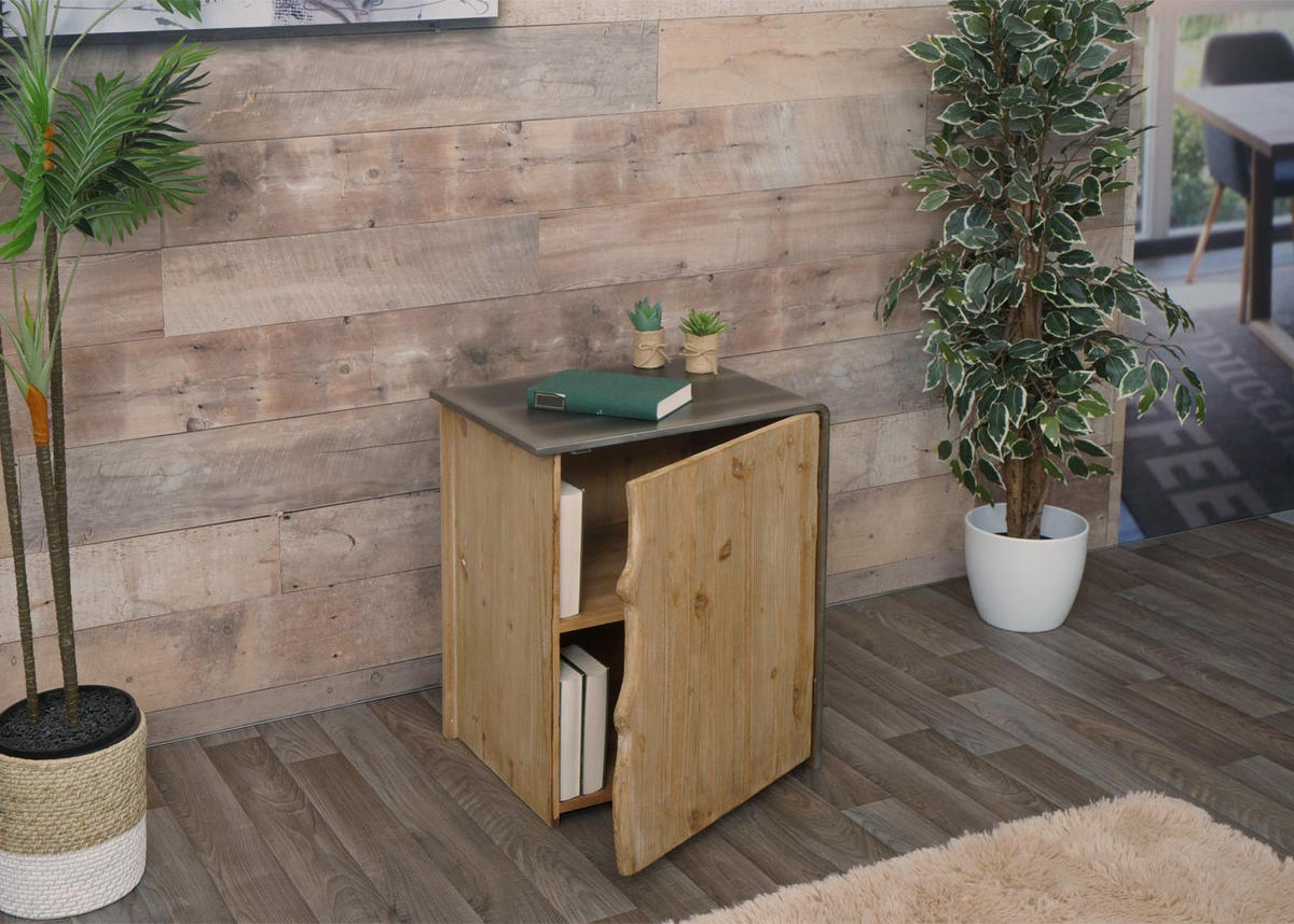 BEISTELLTISCH Braun, Grau - Braun/Grau, Holz (40/50/60cm) - MCW