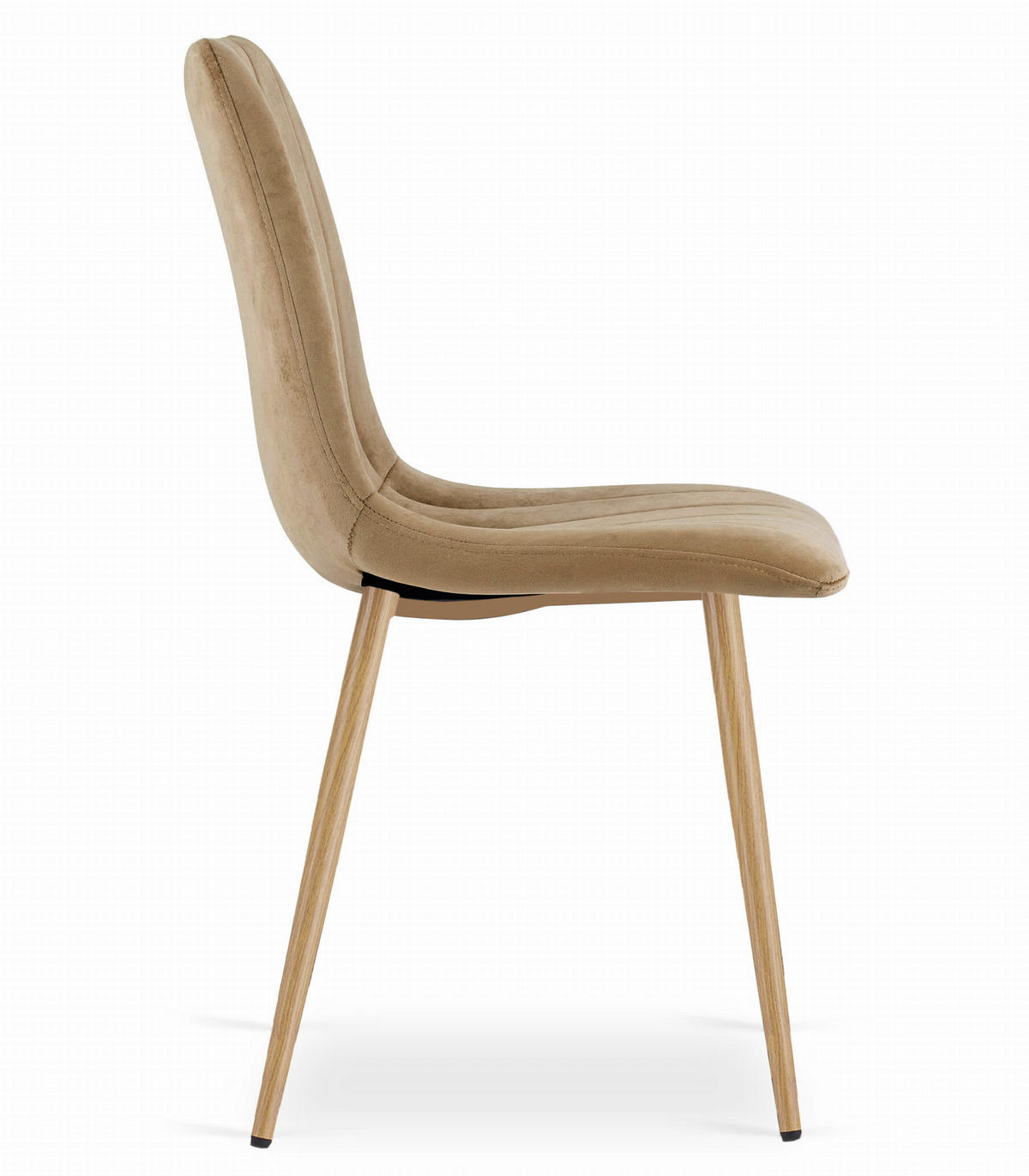 ESSZIMMERSTUHL 2-er Set JEWA brauner Sitz, Beine in Holzfarbe - Eichefarben/Braun, Textil (43/90/51cm) - Valora