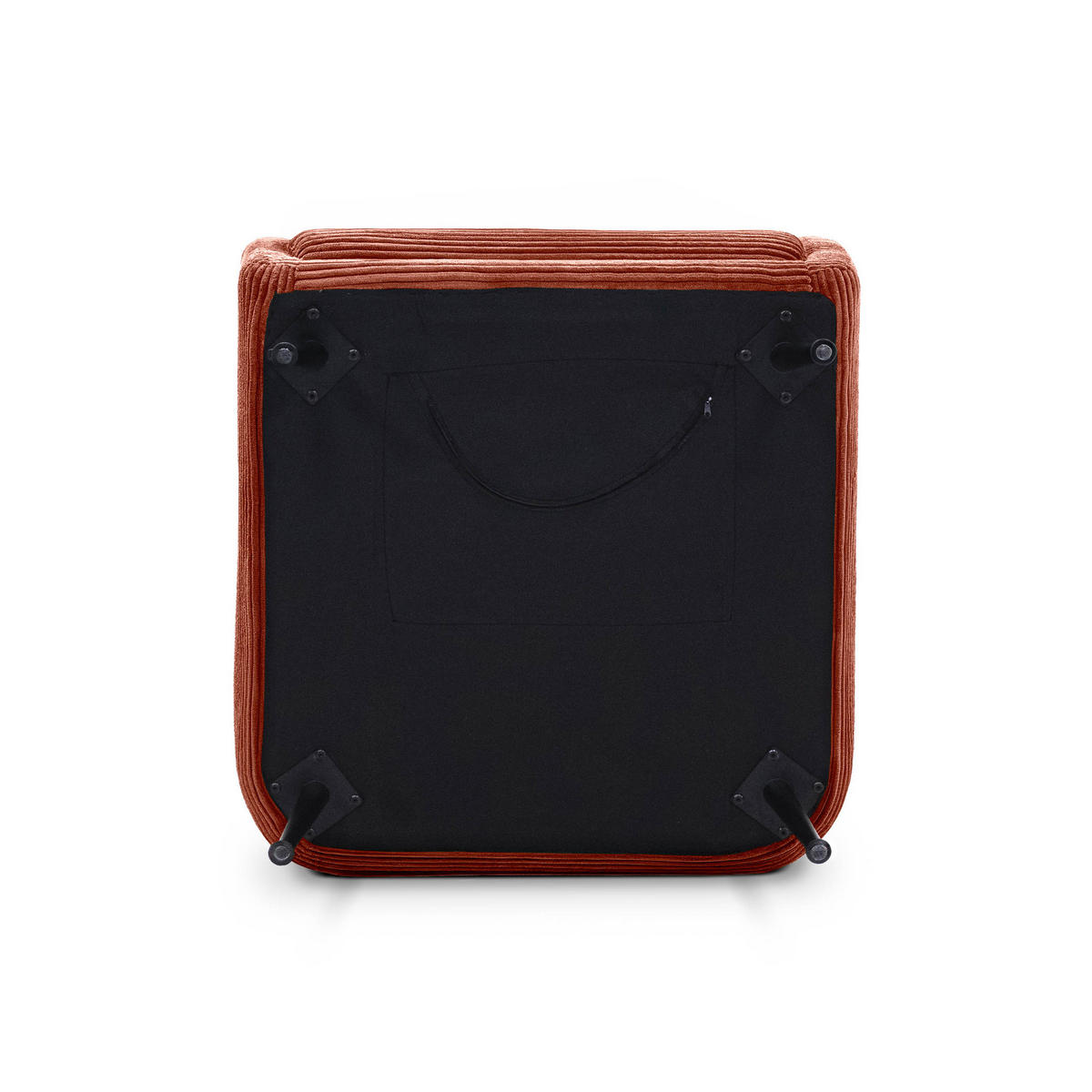DESIGNER-SESSEL Emma aus Cord in Terrakotta - Rotbraun/Terra cotta, Holz/Holzwerkstoff (71/81/75cm) - Sicaan