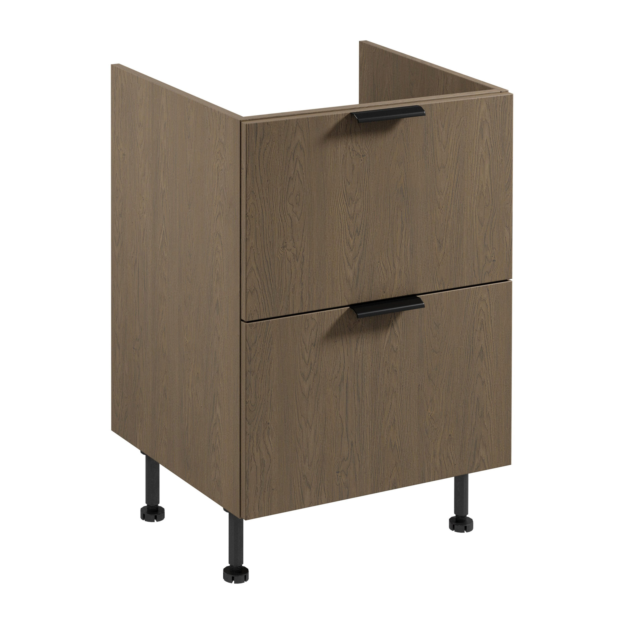 Royal24_Markt Spülenunterschrank Dunkelbraun 60x87x52 cm