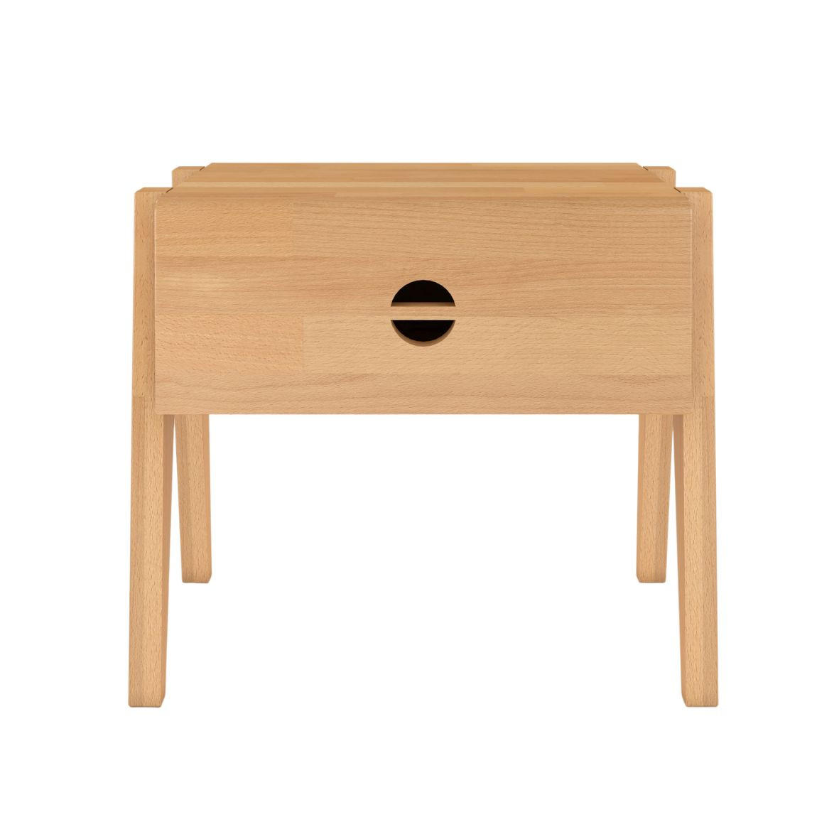 MASSIVHOLZNACHTTISCH Radom mit Schublade, Buche - lackiert, Naturfarben - Buchefarben, Holz/Buchenholz (45/41/34cm) - Visby
