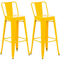 2ER Set Barhocker Mason 77 cm gelb - Gelb, Metall (44/96/43cm) - furnicato