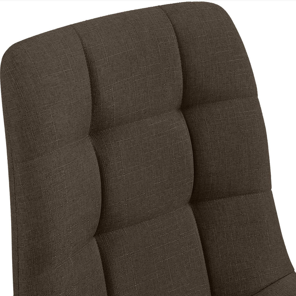 STUHL 4er Set Stoff Braun - Schwarz/Braun, Textil/Metall (45/84/55cm) - CLP