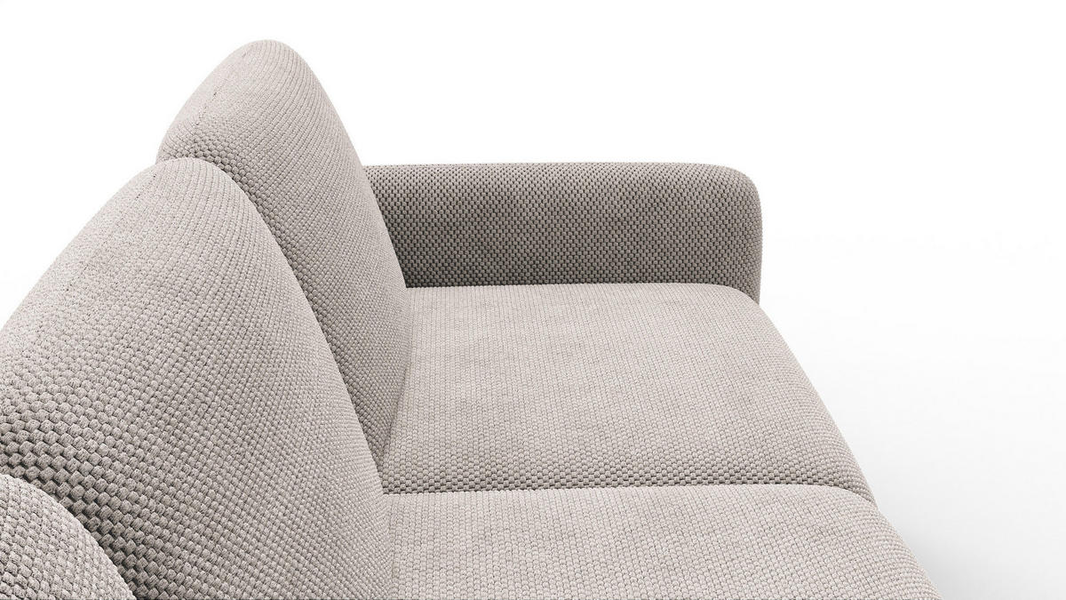 ECKSOFA FEBE 5-Sitzer links, beige - Beige/Schwarz, Holz/Textil (271/190cm) - Courtois Laville