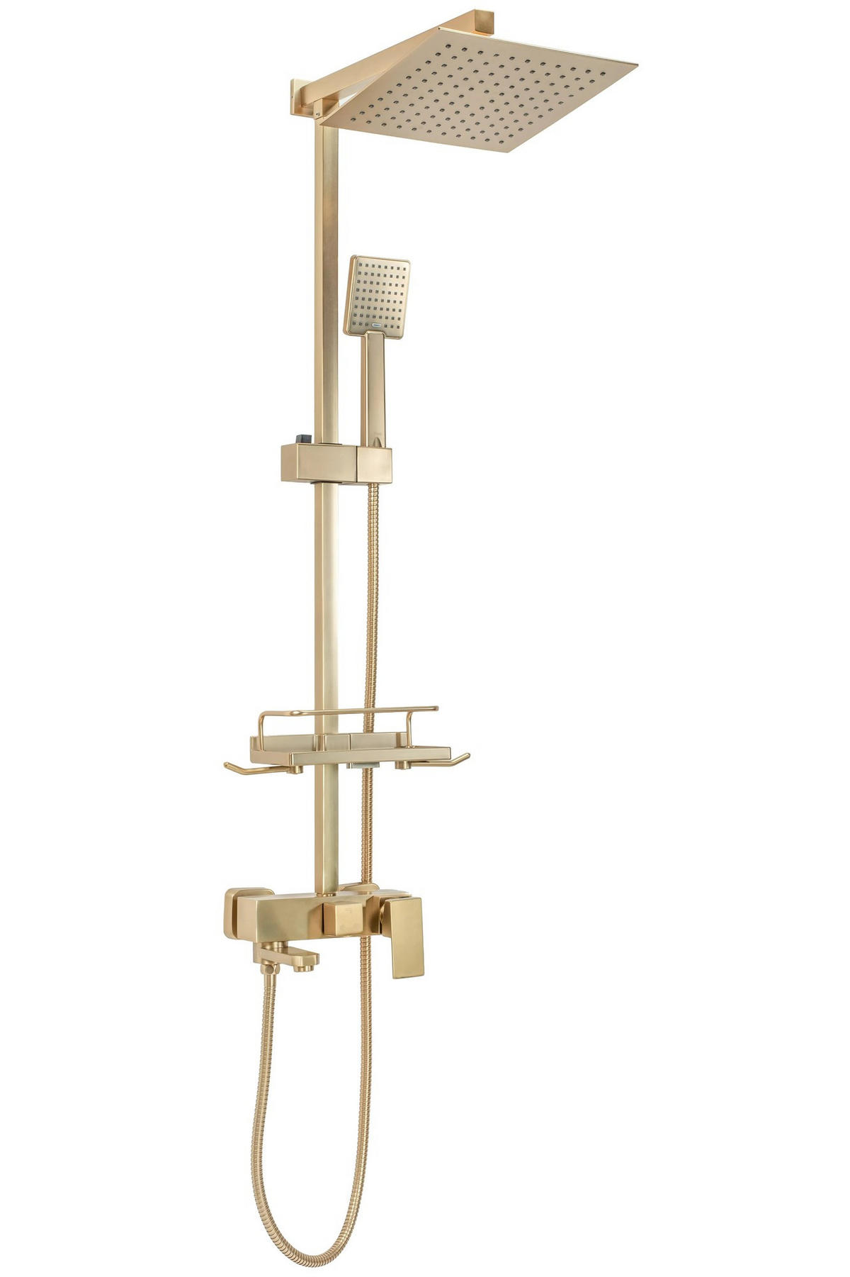 DUSCHGARNITUR Rea Jack Brushed Gold - Goldfarben, Metall (21.5/102/45cm) - REA