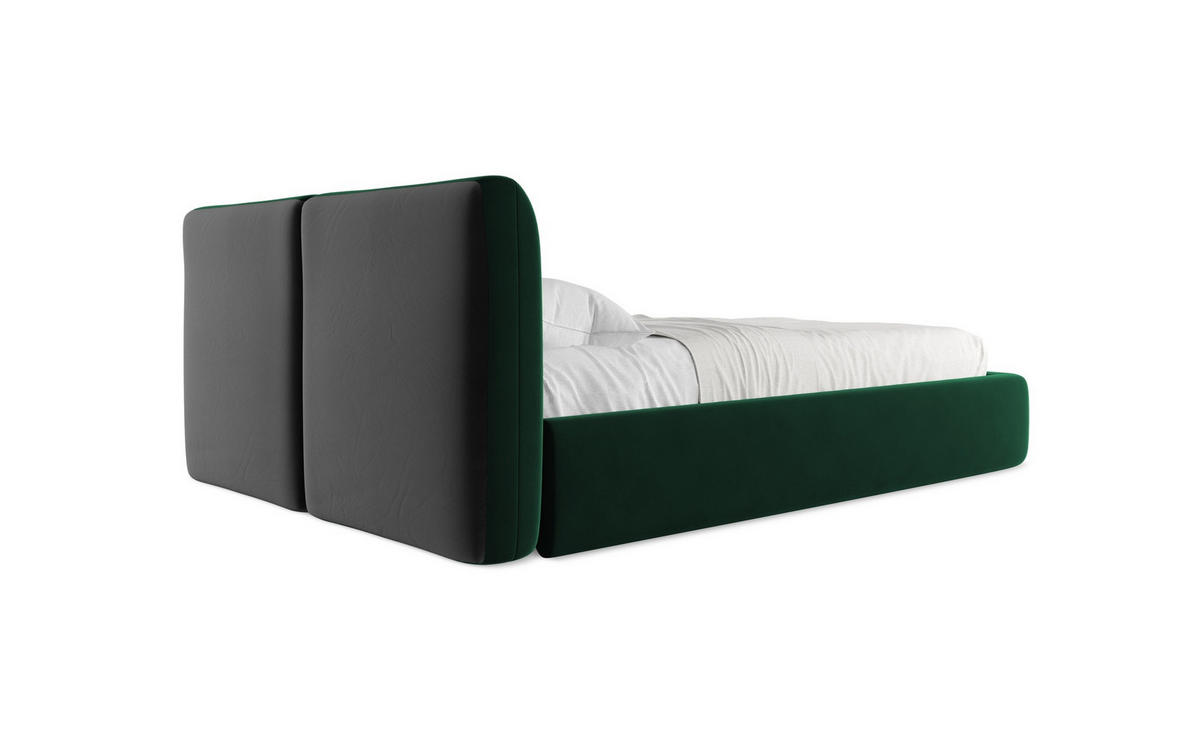 POLSTERBETT mit Bettkasten und Lattenrost 200x228 Blau - Blau/Schwarz, Kunststoff/Textil (180/200cm) - Makamii