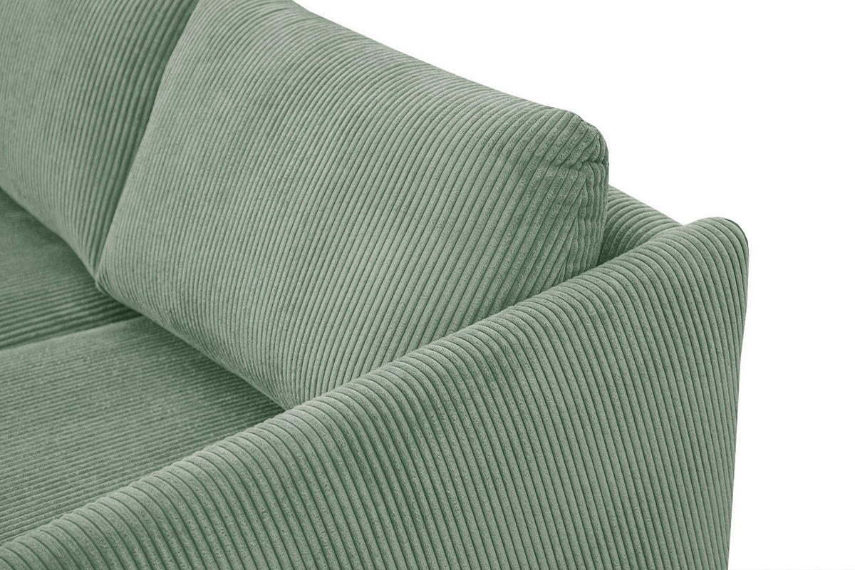 ECKSOFA VILT 4-Sitzer, mintgrün - Schwarz/Mintgrün, Holzwerkstoff/Textil (255/156cm) - Courtois Laville