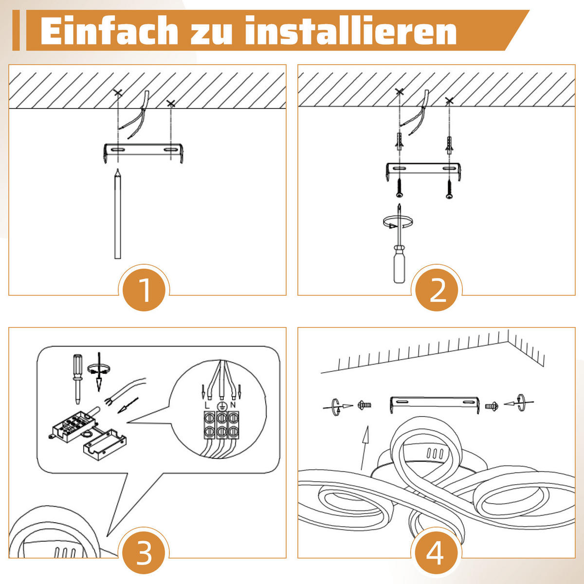 LED-DECKENLEUCHTE Lenzk 26.5/3.5/40 cm - Weiß, Metall (40/26.5/3.5cm) - ZMH