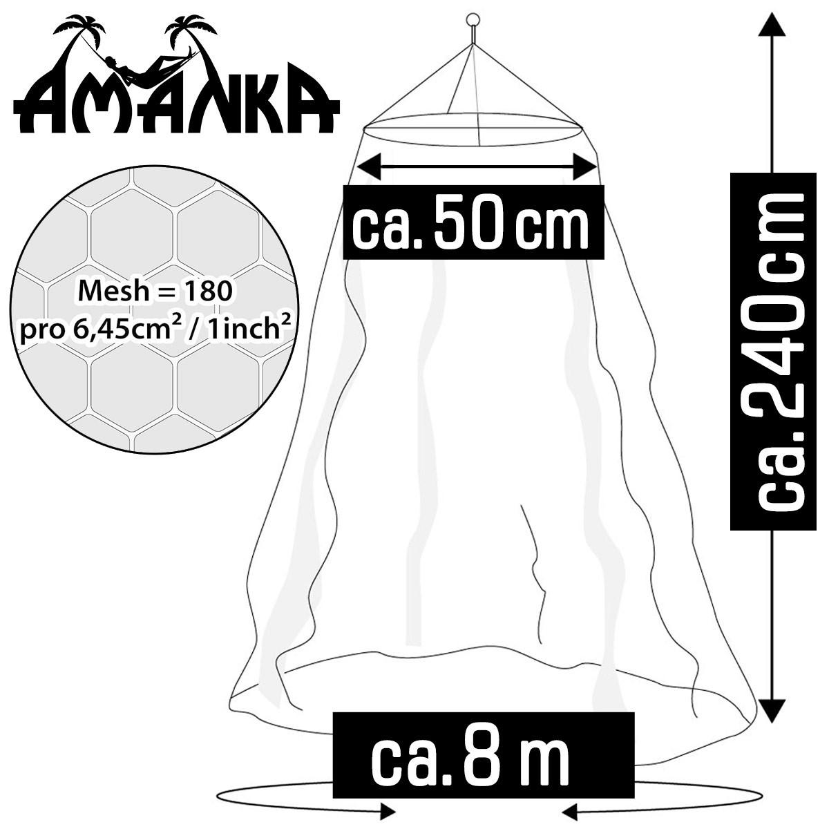KINDER-MOSKITONETZ mit Sternen 2,4/8 m - Weiß, Kunststoff (240/240/800cm) - Amanka