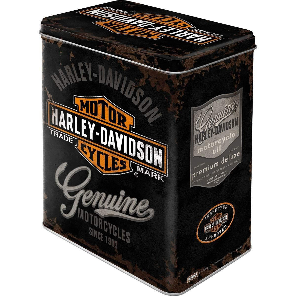 VORRATSDOSE L Harley-Davidson Genuine - Multicolor, Metall (14/20/10cm) - Nostalgic-Art