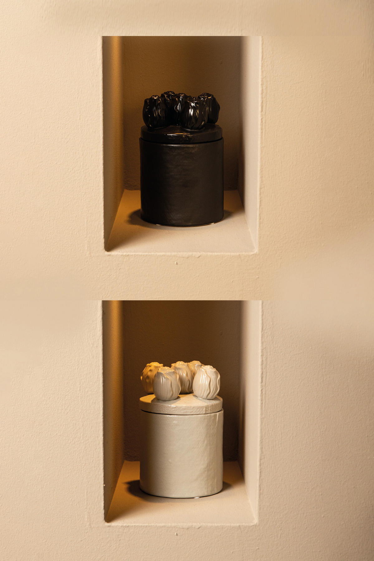 TOPF Krystine Schwarz 15/15/21cm - Schwarz, Keramik (21cm) - PTMD Collection