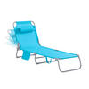 SONNENLIEGE Blau - Blau, Textil/Metall (195/58/63cm) - SoBuy