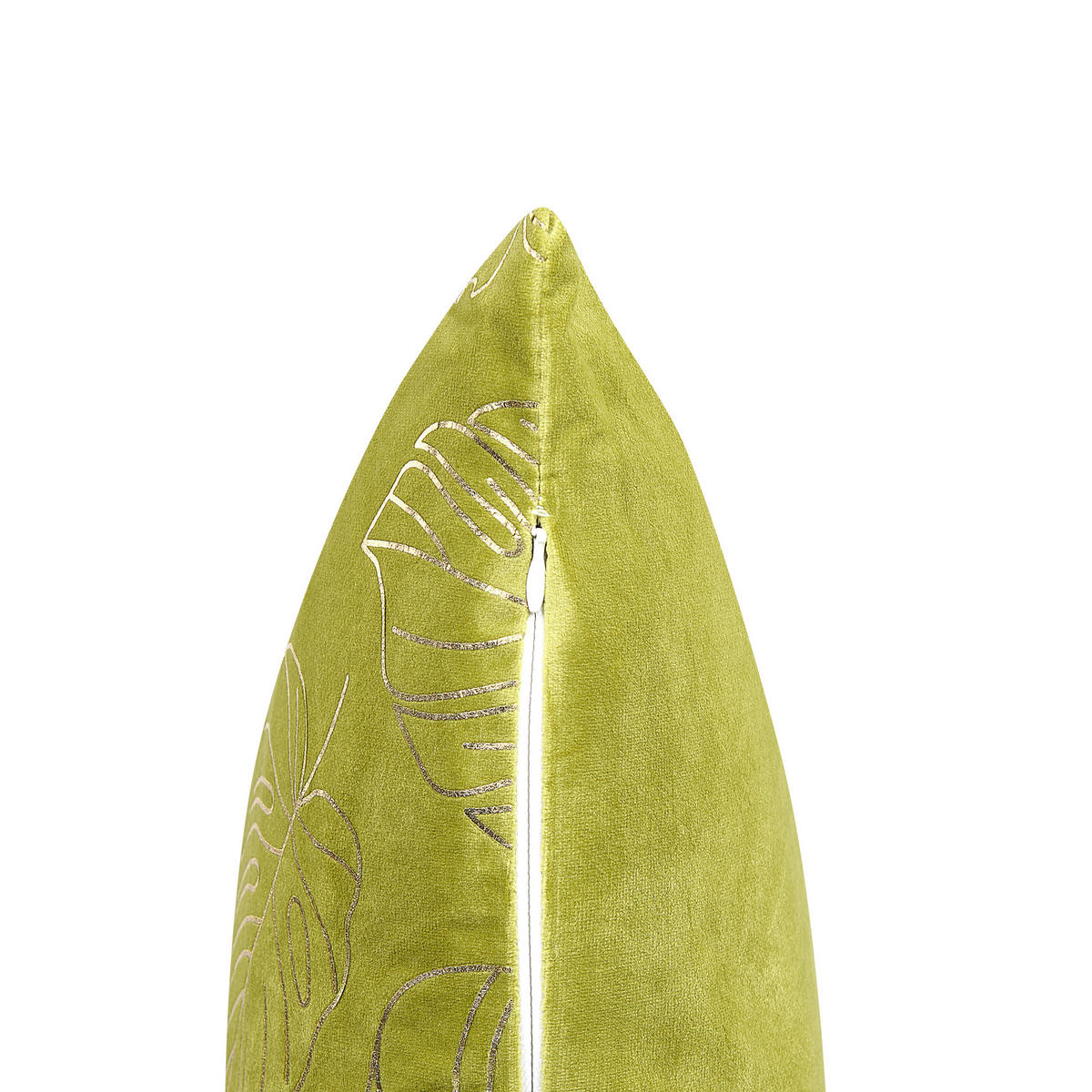 DEKOKISSEN 2er-Set Hellgrün 45/45 cm Monstera - Hellgrün, Textil (45/45cm) - Beliani