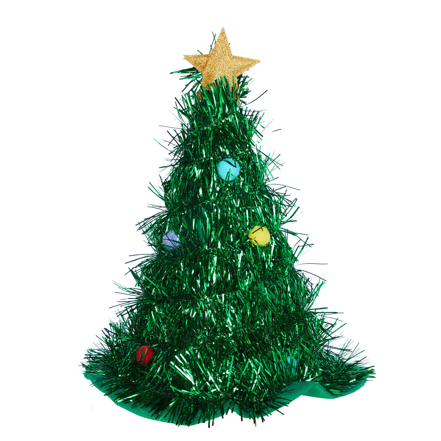 LAMETTA Crazy Christmas Hut "Tanne" - Grün, Kunststoff (30/45/30cm) - Butlers