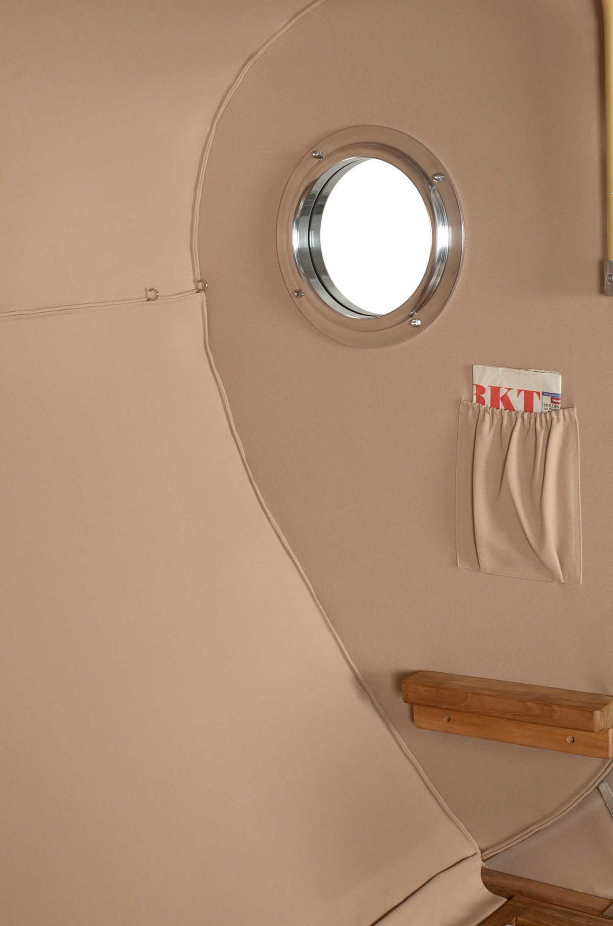 STRANDKORB XXL Düne Grande Teak Banana - Schwarz/Braun, Metall (142/170/95cm) - Mr. Deko